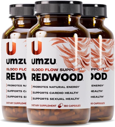 [BRSRAGL6DJYWCFIZ] UMZU Redwood Nitric Oxide Booster, 3-Month Supply – Nitric Oxide Supplement with Vitamin C, Garlic & Horse Chestnut – Supports Healthy Circulation, Blood Flow, Energy, Stamina and Daily Vitality