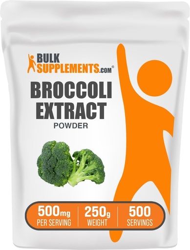 [BRSWIATYC4GWCCTC] BulkSupplements.com Broccoli Extract Powder - από Broccoli Florets, Sulforafane συμπλήρωμα - Vegan & Gluten Free, 500mg ανά Σερβίρισμα, 250g (8,8 oz) (πακέτο του 1)