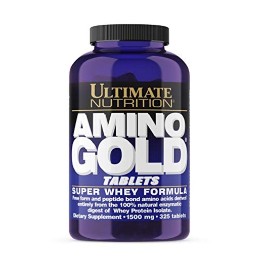 [BRSWIY33OIAQCGTO] Ultimate Nutrition Amino Gold Complete Amino Acid and BCAA Supplement with Protein - Super Whey Protein Formula, 1500mg, 325 Tablets