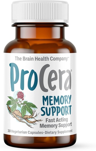 [BRSWGYACBAPAOAYZ] Procera Memory Support - Based on 60+ Ingredient Studies - Boost Mental Performance - Clarity - Mood Stability - Stress - Mental Fatigue - Adaptogens - Ginseng - Ginkgo Biloba - 30 Count