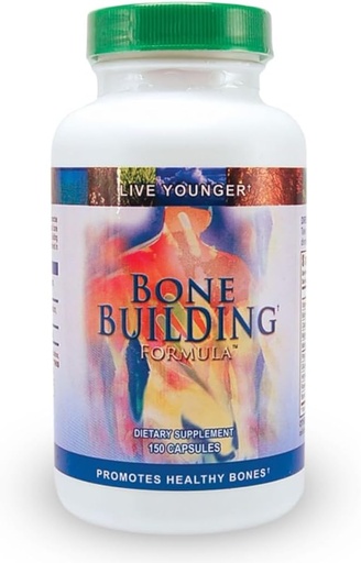 [BRSWIZATAIFAMCLY] Youngevity Bone Building Formula™ - Calcium, Magnesium, D3, Biotin, Glucosamine HCl for Bone Health, and Density - Essential CoFactors: Trace Minerals, Boron, Horestail Herb, Rosehips (150 Caps)