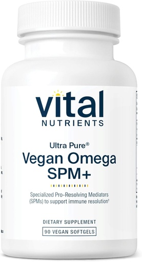 [BRSW2HAPOB7AGAL5] Vital Nutrients Ultra Pure ® Vegan Omega SPM + opharm 124; Vegan Specializuoti proresolving Mediators (SPM) Omega-3 Priedas ® 124; Mažas bendras komfortas Relief * Σ 124; Gluten, Dairy, Soy Free, Non- GMO Management 124; 90 Mini skysčiai