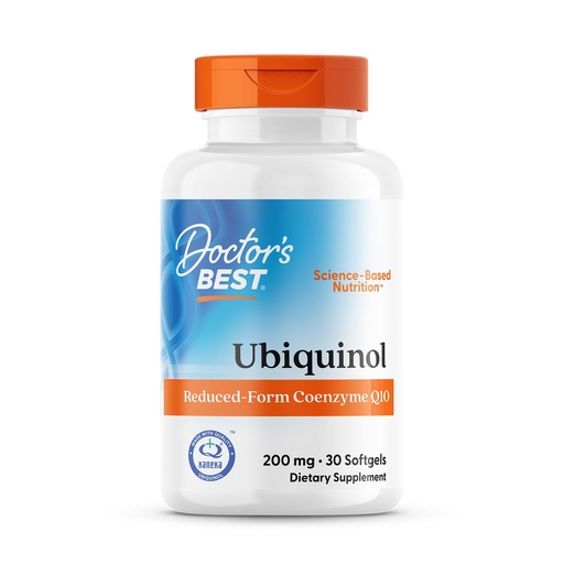 [BRSWIZL5OAFQ2E3O] Doctor's Best Kaneka Ubiquinol 200 mg Supplement for Men & Women - Reduced Form CoQ10, Coenzyme Q10 200mg for Antioxidants & Heart Health Support, Non GMO, Gluten Free, Soy Free - 30 Softgels