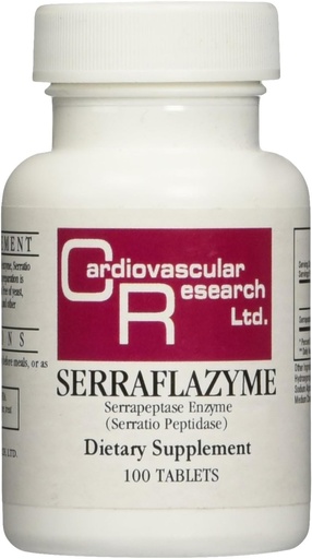 [BRSWIYTYO4GQC2A3] Cardiovascular Research Serraflazyme Tablets, 100 Count