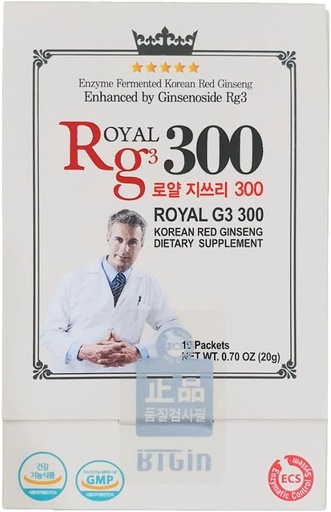 [BRSWYZ37DJ6WG2DD] RG3 300- Ginsenosides Rg3 Enhanced (Rg3 : 50mg/Sachet) Korean Red Panax Ginseng Powder-Made in Korea, 10 Sachets, Rare Ginsenoside
