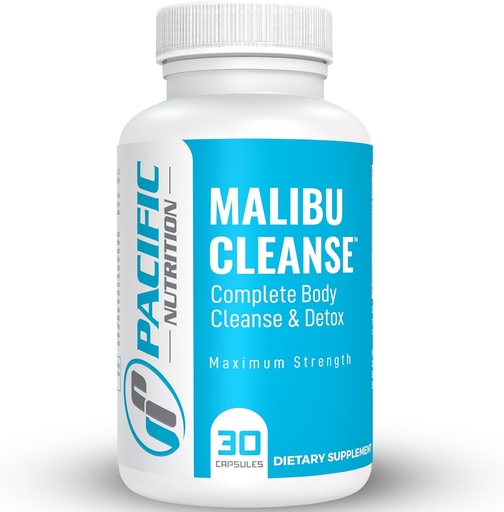 [BRSROYIECQNQ4FI7] Malibu Cleanse - 15 Day Cleanse - Gut and Colon Support - Advanced Gut Cleanse Detox for Men & Women Cascara Sagrada Bark, Aloe Vera, Psyllium Husk, Pro-Biotics - Made in USA