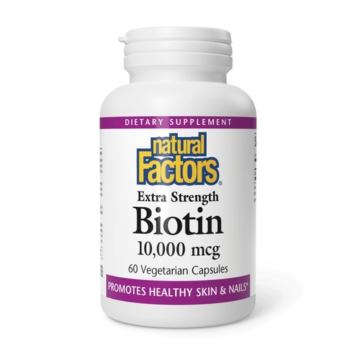 [BRSWG2TYOIFGADLL] Natural Factors Biotin 10000Mcg, 60 CT