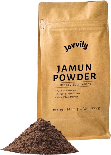 [BRSRMZYEPNYAA2T2] Jamun Powder - 1lb - Eugenia Jambolana Seed - Java Plum - Puro & Natural