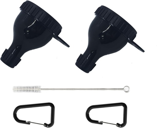 [BRSROH33DIBWKCT3] 2Pack Beljakovine Powder Container iti Prenosni dodatni pokrovi za polnjenje steklenice s Beljakovine Powder Compartment Pill Skladiščenje Super za vadbe potovanja na Go Fitness Funnel z Brush & Carabiners