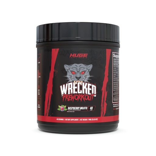 [BRSW2CQPPMBWADLO] Wrecked Pre Workout, Advanced Formula, Boosts Energy, Focus, Pumps & Performance, 10g L-Citrulline, 6.4g Beta Alanine, 5g Tyrosine, 1g Alpha GPC, 375mg Fast-Acting Caffeine & More