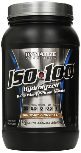 [BRSWIZAGAB6WA3L4] Dymatize ISO 100 Whey Protein Powder with 25g of Hydrolyzed, Chocolate, 1.6 Pound (Pack of 1), 25.6 Ounce