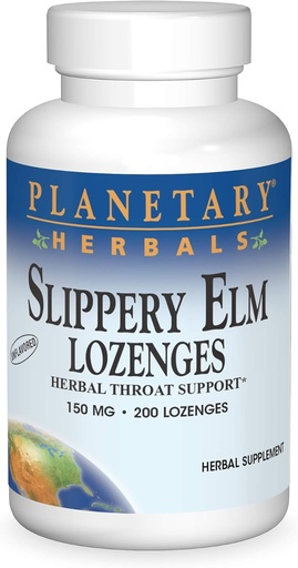 [BRSWIYAFBYGRCEA5] PLANETARY HERBALS Slippery Elm Lozenges, Unflavored, 200 Count