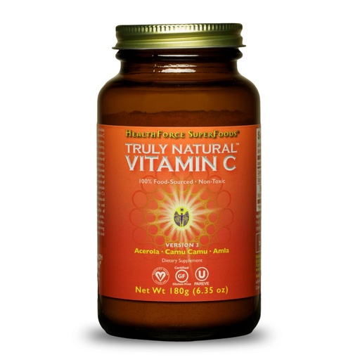 [BRSWYZA3OUNW2HLA] HEALTHFORCE SUPERFOODS Truly Natural Vitamin C - Immune Support Supplement with Camu Camu Berry - Vitamin C Supplement for Immune Health - Vegan, Non-GMO - 180 Grams, 30 Servings