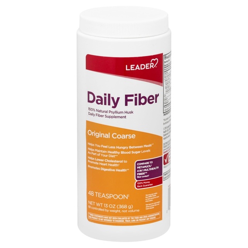 [BRSWYBQ5OR7W2DTL] Leader Psyllium Husk Powder Supplement 4-in-1 Fiber for Digestive Health, Plant Based 100% Natural Psyllium Husk Daily Fiber, Gluten Free, Non-GMO, Compare to Meta-mucil Multihealth (13 OZ)