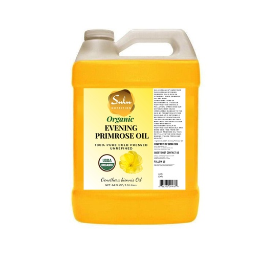 [BRSWGEACCIAR6YA7] 4 LBS 100% Pure Organic Unrefined Cold Pressed Evening Primrose Oil 12% GLA