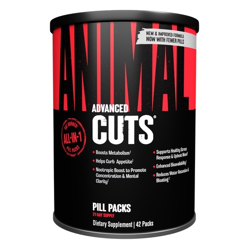 [BRSWIYQOBQDGI2L4] Animal Cuts Thermogenic Fat Burner - Weight Loss Pills for Women and Men for Metabolism, Energy, Focus, and Nootropic Brain Support with Ketones Appetite Suppressant Diet Pills, 42 Packs