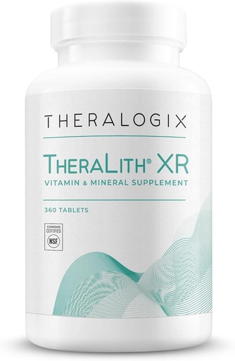 [BRSWYFTYOJ7AID3H] Theralogix TheraLith XR Vitamin & Mineral Supplement - Supports Healthy Urine Chemistry & Calcium Oxalate Levels with Magnesium, Vitamin B6 & Potassium* - NSF Certified - 360 Tablets