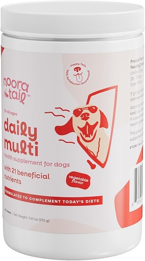 [BRSRAHY7CUPGODYV] 21-in-1 Dog Vitamins and Supplements with Glucosamine & Chondroitin, Natural Daily Multivitamin Chewable for Dogs, Puppy Vitamins Health-Skin-Immunity-Gut Digestion-Joint-Heart, 60 pcs
