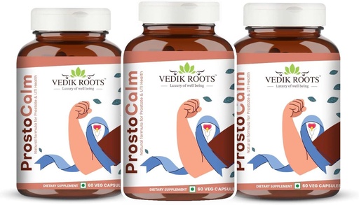 [BRSROBA6PIARQEY6] ProstoCalm Ayurvedic Supplement for Prostate and Urinary Tract Здоров'я 60 Veg Capsules (180, пакет 3)