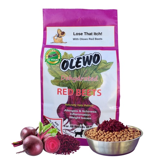 [BRSWI2T2CIFQGFLI] Olewo Original Red Beets for Dogs – Internal Support Dog Food Topper for Skin Sensitivity and Overall Balance, Prebiotic Fiber and Whole Food Nutrients, 1 lb