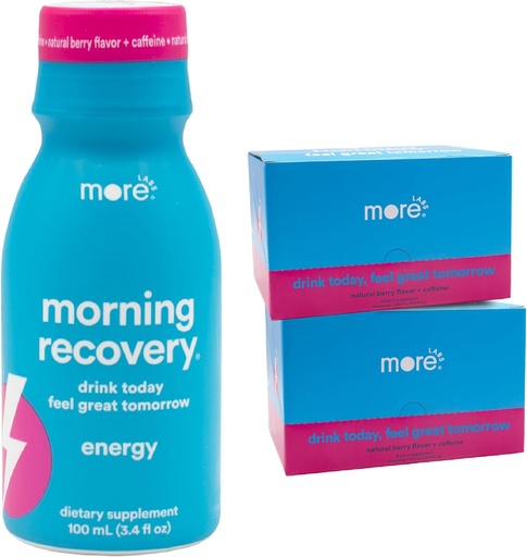 [BRSRMYI2OADQEFAV] Morning Recovery, Electrolyte with Energy, Milk Thistle Drink Proprietary Formulation to Hydrate While Drinking for Morning Recovery, Highly Soluble Liquid DHM, Berry, Pack of 24