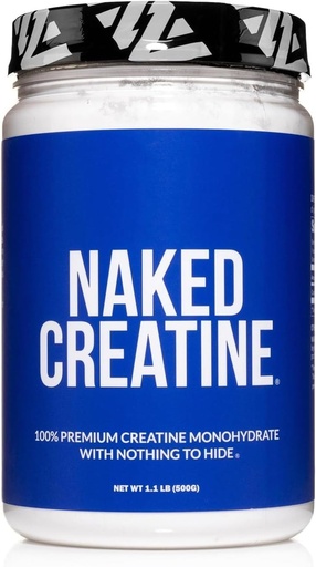 [BRSRM2YQBYDQ2DTG] NAKED Pure Micronized Creatine Monohydrate Powder - NSF Certified, Unflavored, 500g, 1.1lb Bulk - Vegan, Non-GMO, Gluten-Free, Soy-Free, No Fillers, Supports Muscle Growth & Strength - 100 Servings