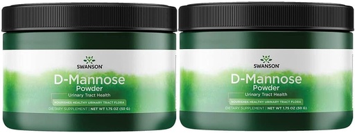 [BRSWGAAKDF7GAEIV] Swanson D-Mannose pulver 1,75 Ounce (50 g) Pwdr (2 Pack)