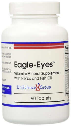 [BRSWIZT4CUAQCCLE] Eagle-Eyes, Optimal Vision Health with 500 mg Omega 3 Fish Oil, Lutein, Zeaxanthin, Bilberry Fruit Extract, Vitamins A, C, E, Zinc, NAC, Taurine, 90 Tablets