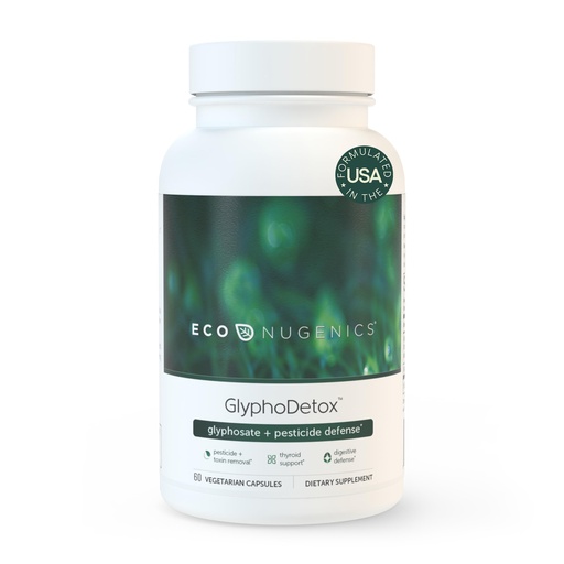 [BRSWYEL2O55RE2DU] EcoNugenics GlyphoDetox Supplement – Detox Cleanse to Safely Remove Glyphosate Pesticides & Agricultural Toxins, Support the Gut & Thyroid –Includes Glycine, Kelp, Citrus Pectin, Alginate– 60 Capsules
