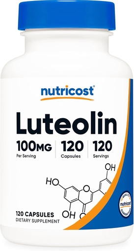 [BRSW2AIHOENAGALO] Nutricost Luteolin 100mg 120 cápsulas - Vegetarian Friendly, Non-GMO, Gluten Free