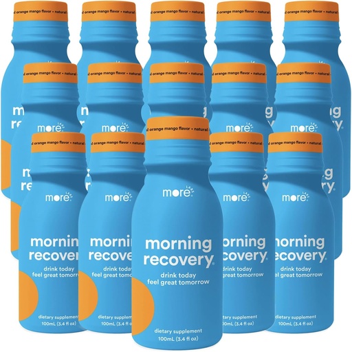 [BRSRAYYKCR6GAHL3] Más laboratorios de recuperación de la mañana Orange Mango Flavor Electrolyte &amp; Milk Thistle Drink 15 Pack ¦ Hydrate Mientras bebe ¦