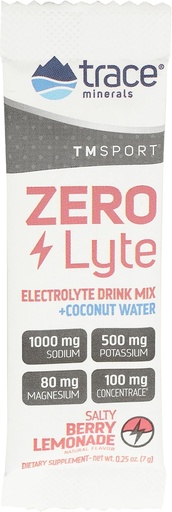 [BRSROCAQAANRGGT3] Trace Minerals Research Salty Berry Lemonade Zerolyte SGL, 0.25 Oz