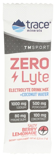 [BRSROCAQAANRGGT3] Trace Minerals Research Salty Berry Lemonade Zerolyte Sgl, 0.25 OZ