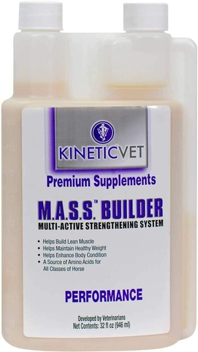 [BRSWIYQHCQDAACLA] M.A.S.S Builder, Equine Healthy Weight Gain Supplement, 32 oz (Quart)