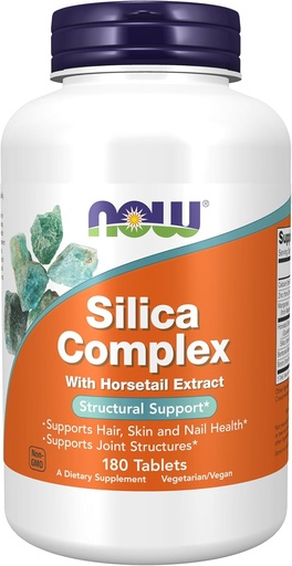 [BRSWIEDZDIFRUA3K] NOW Foods - Silica Complex Vegetarian 500 mg. - 180 Tablets