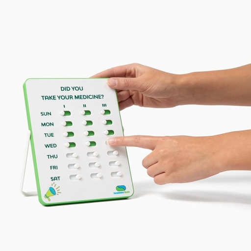 [BRSRAHQBCJ6RU2Y6] Medication Tracker & Pill Reminder | Visual Reminder Alarm | 7 Day, 3 Times a Day Medication Reminder | Take and Slide | No More Second-guessing or Double-dosing | Perfect for The Elderly