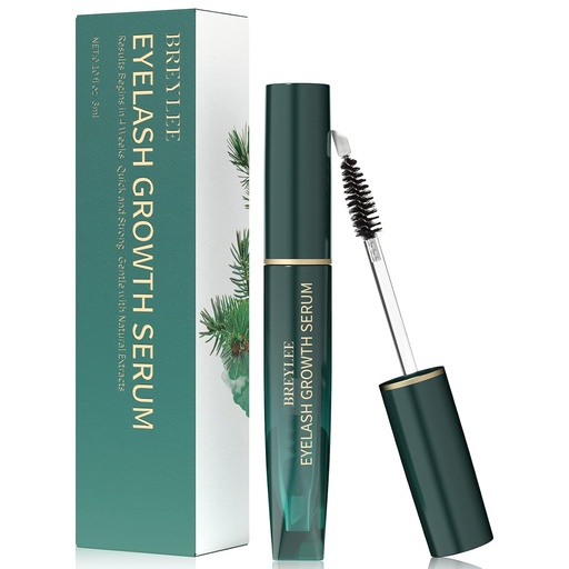 [BRSW2ED7CB5GMCI3] Eyelash Growth Serum, BREYLEE Lash Boost Serum, Eyelash Conditioner for Longer, Fuller, & Thicker Lashes, Gold (3ML/ 0.1 Fl. Oz),Fast Results in 30 days