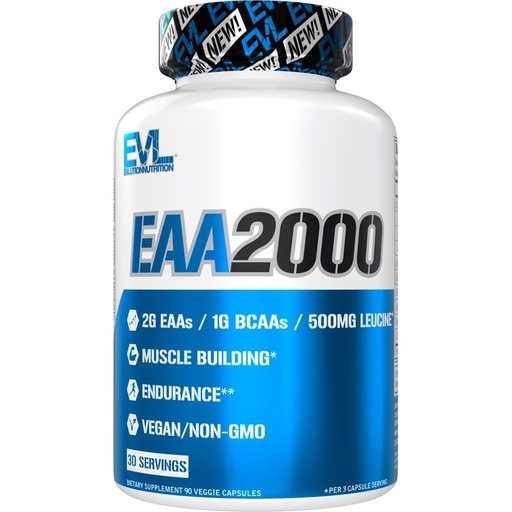 [BRSROHD6BB7GEYIV] BCAA EAA Essential Amino Acids Capsules - EAA Supplement for Pre & Post Workout Muscle Building Endurance and Recovery Support with 2g per Serving plus 1g BCAAs in Optimal 2:1:1 Ratio (30 Servings)