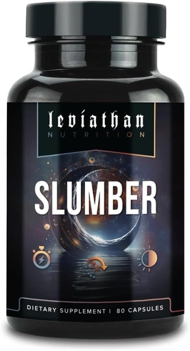 [BRSROAAHAQCGAEY7] Leviathan Slumber ← Sleep Aid GABA Suplementos para el sueño profundo y tranquilo con Melatonina, Magnesium, L-Theanine, 5-HTP, Zinc, Magnolia, Valerian Root para dormir píldoras para adultos hombres y mujeres