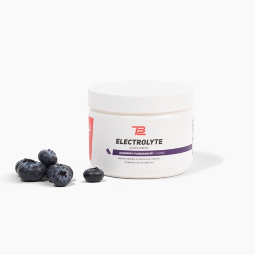 [BRSRAYYODEJQMFD6] TB12 Electrolyte Powder Blueberry Pomegranate – Mineral-Rich Electrolyte Powder for Fast Hydration by Tom Brady - Natural, Low Sugar, Vegan, Gluten-Free, Easy to Mix - 30 Servings (1 Jar)