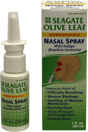 [BRSWIYT3PMMQ42DI] Seagate Products Homeopathic Olive Leaf Nasal Spray (Pack of 1) 1 Ounce