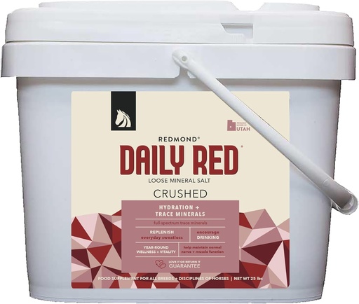 [BRSWKYT3BUARUDQ7] REDMOND Rock Crushed Loose Mineral Salt Electrolyte Supplement for Horses (25 LBS)