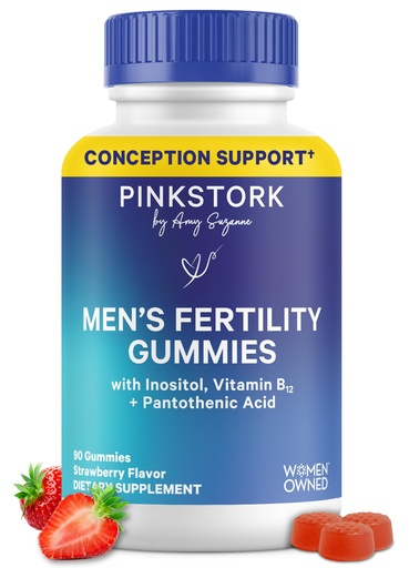 [BRSROBILB4MQYEL7] Blue Stork Fertility Supplement Gummies for Men - Male Prenatal Vitamins, Conception Support for Him - Reproductive Health, Hormonal Balance & Motility - 90 Count