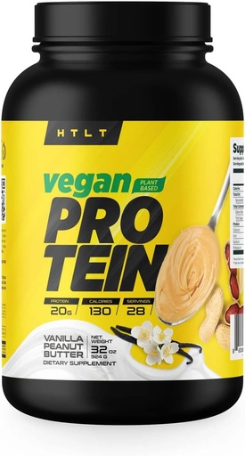 [BRSRMCANBMMWOFI3] Vegan Protein by HTLT  Plant Based Protein Powder  2001- 2008 Peice Protein Peowder Bick for High-Protein Shakes i Tractaments Baked Protetilla (Vanilla Peutter)
