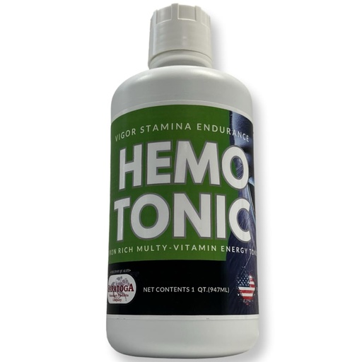 [BRSRAGL6CAIGOALO] Hemotonic - Iron Rich Multi-Vitamin Energy Tonic Power Packed Blood Builder & Energy Revitalizer for Horses by Saratoga Veterinary Product (1 Qt)