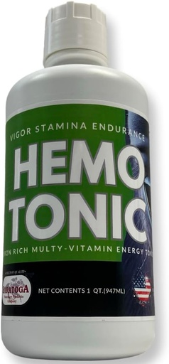 [BRSRAGL6CAIGOALO] Hemotonic - Iron Rich Multi-Vitamin Energy Tonic Power Packed Blood Builder & Saratoga Veterinary 제품으로 말을위한 에너지 재배자 (1 Qt)