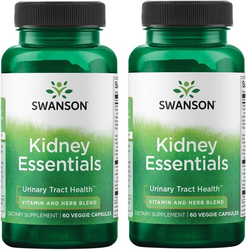 [BRSRMEIHO55QG33F] Swanson Kidney Essentials 60 Veg Capsule (2 Pack)