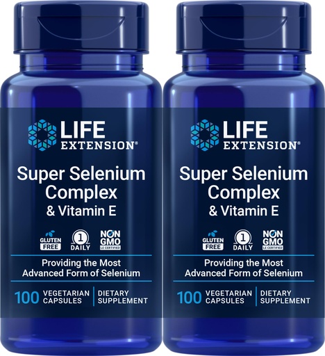 [BRSWIGYICUNR4236] Life Extension Super Selenium Complex 200 mcg & Vitamin E, 100 Veg Caps (Pack of 2)