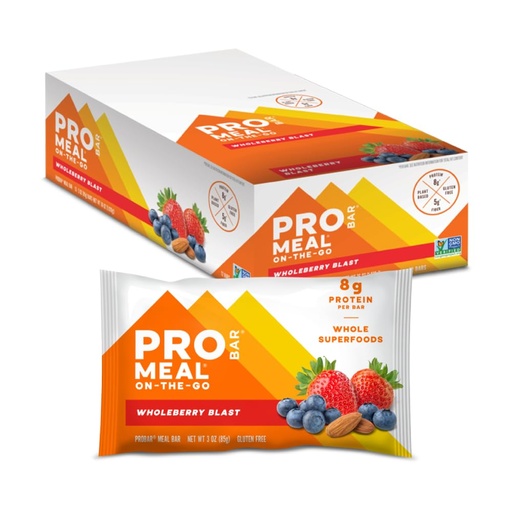 [BRSWIYQACUABE33O] PROBAR MEAL Bar – Plant Based Meal Replacement Bar with Whole Food Ingredients, Oats, Nuts & Seeds, Vegan, Gluten Free, Non-GMO Nutrition Bar for Breakfast, Travel & On-the-Go Energy (Wholeberry Blast, 12 Count)