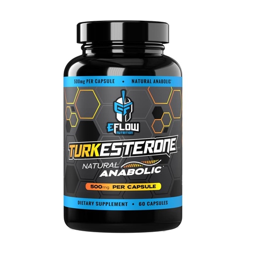 [BRSW2CYFAB6GGCTP] eFlow Nutrition Turkesterone Supplement for Men [Highest Purity] + Cyclodextrin for High Absorption - Increase Stamina, Lean Muscle Growth & Recovery, Boosts Drive - 3rd Party Tested (60 Capsules)